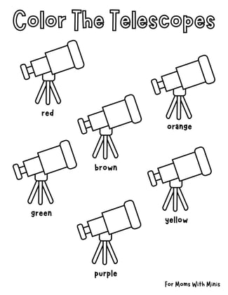 Color The Telescopes Worksheet