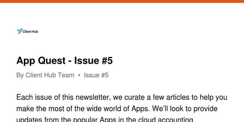 App Quest - Issue #5