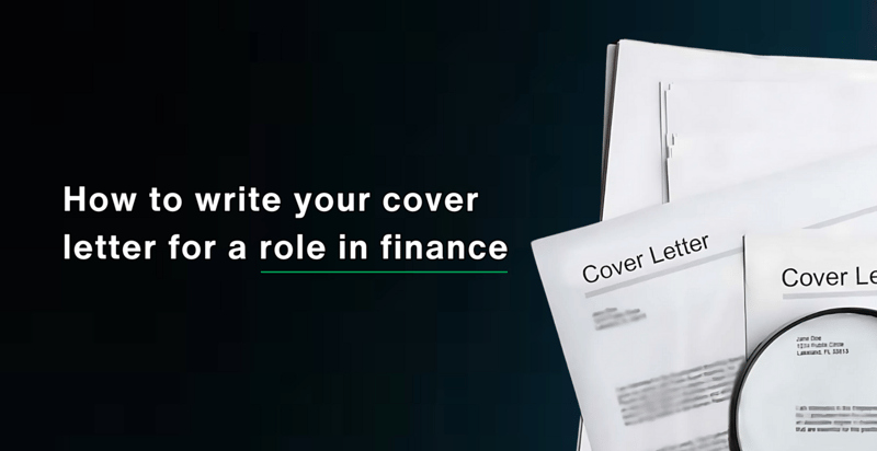 How to write a cover letter to get into finance