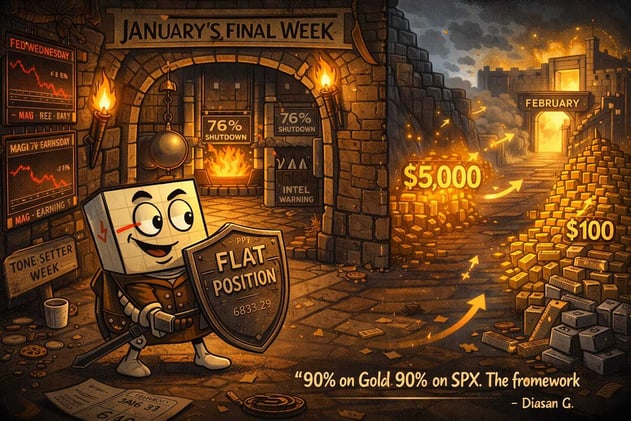 Gold Smashes $5,000. Indexes Gap Lower. January’s Final Week Sets the Tone | SPX Market Briefing | 26 Jan 2026