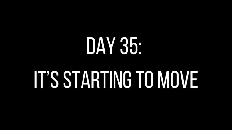 Day 35: It’s Starting to Move
