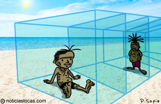 Coronavirus: lanzan cubículos de plexiglás para disfrutar de la playa sin contagios