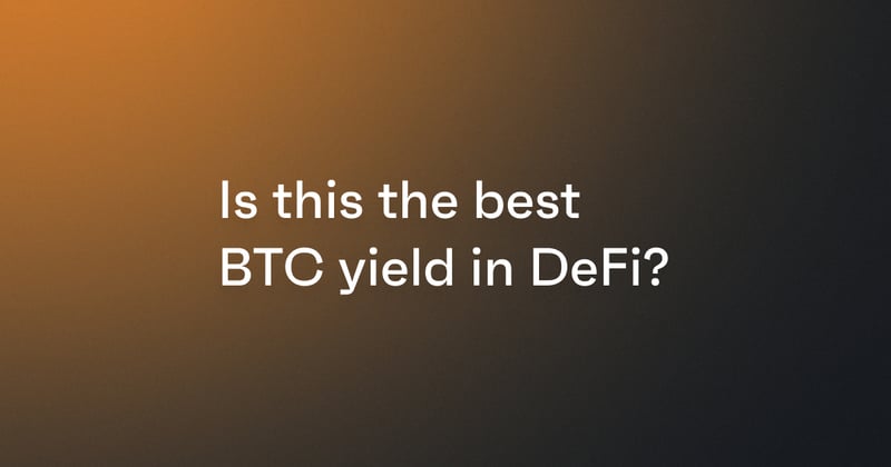 Is this the best BTC yield in DeFi?