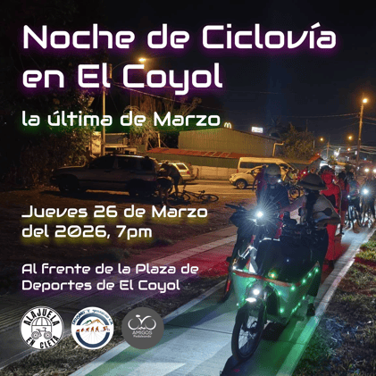 Noche de Ciclovía en El Coyol y Limpieza de río
