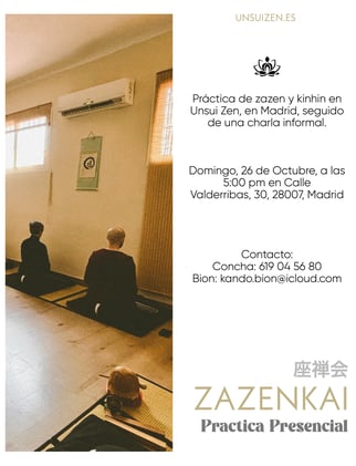 Zazenkai - Práctica Presencial