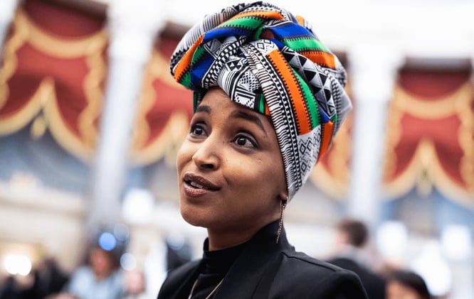 Ilhan Omar Clashes with Trump Over Constitution Comments