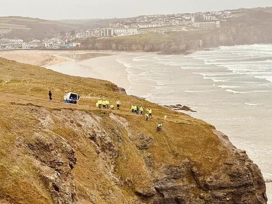 November 26 - Dog falls over cliff but is OK