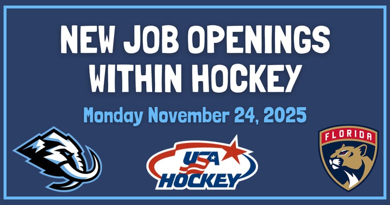 61 New Hockey Jobs - Monday November 24th 🏒