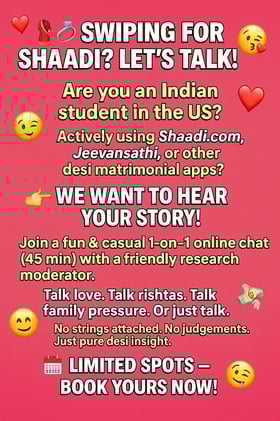 Are you using Shaadi and You live in the US? Get paid $50 for your opinion