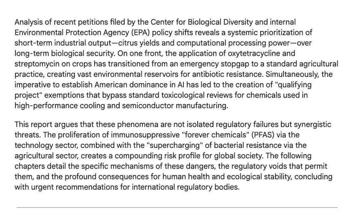 While the scientific consensus on the fragility of the post-antibiotic era and the persistence of per- and polyfluoroalkyl substances (PFAS) has never been stronger...