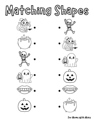 Halloween Matching Shapes Worksheet