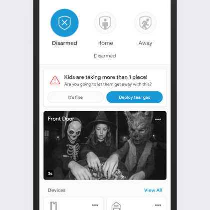 Ring punish greedy Trick or Treaters