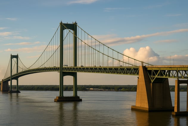 Tractor-Trailer Falls from Delaware Memorial Bridge
