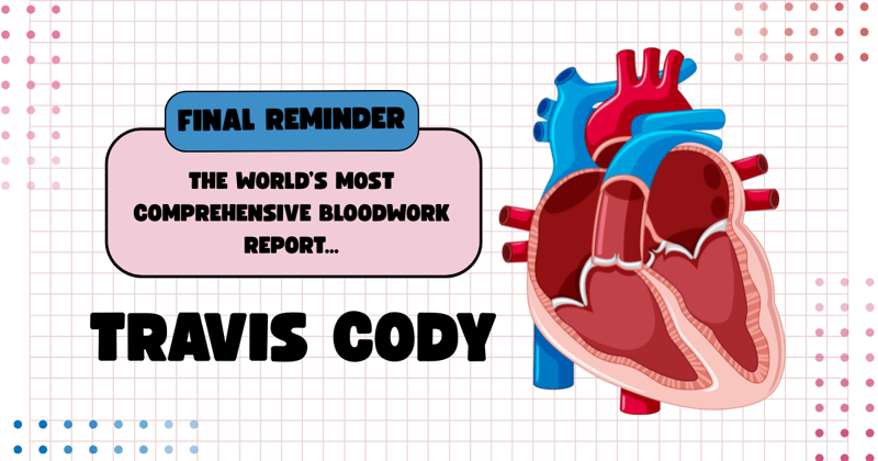 FINAL REMINDER (The World’s Most Comprehensive Bloodwork Report...)