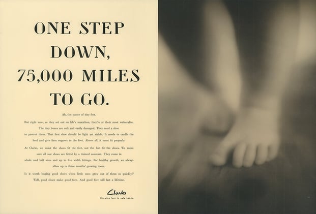 13-DEC-2025 | Clarks’ “One step down, 75,000 miles to go” Ad by Peter Gatley