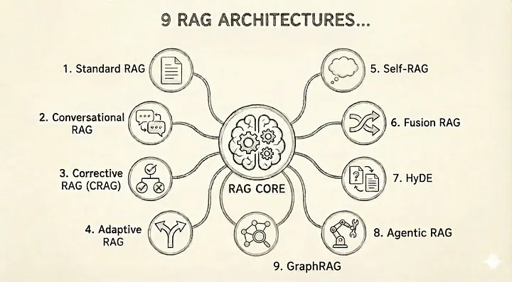 🤖 9 RAG Architectures Every AI Developer Must Know