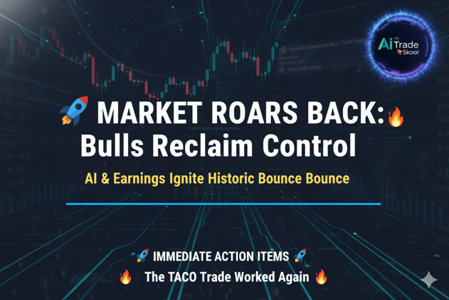 π MARKET ROARS BACK: Bulls Reclaim Control as Peace Deal & AI Partnerships Ignite Historic Bounce - Banks Kick Off Earnings Season