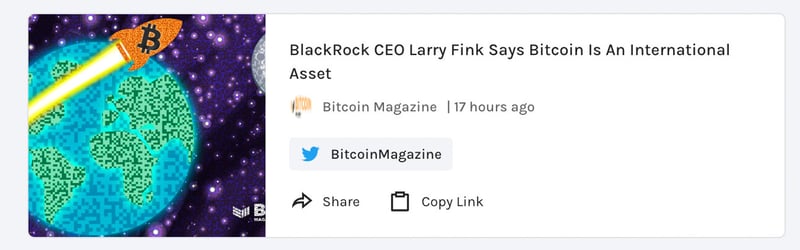 BlackRock CEO Larry Fink: Bitcoin is "Digitizing Gold"