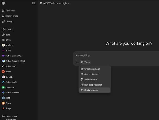 ChatGPT teste la fonctionnalité «Étudier ensemble»