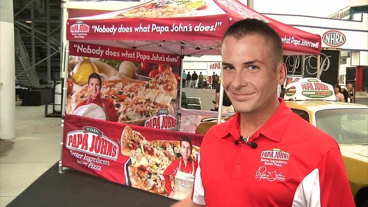 Inspiring! This infantryman traded Marine camouflage for a Papa John's uniform