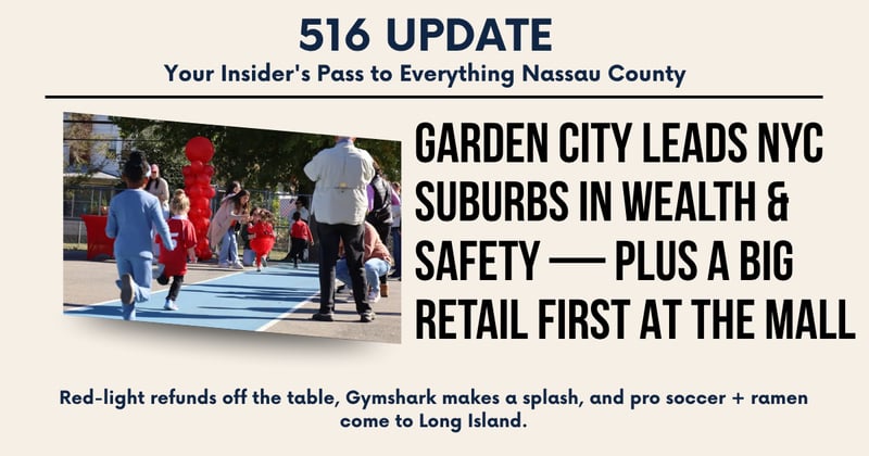 🌊 Garden City Leads NYC Suburbs in Wealth & Safety — Plus a Big Retail First at the Mall