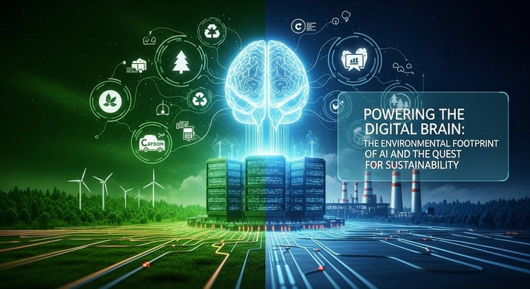 Powering the Digital Brain: The Environmental Footprint of AI and the Quest for Sustainability