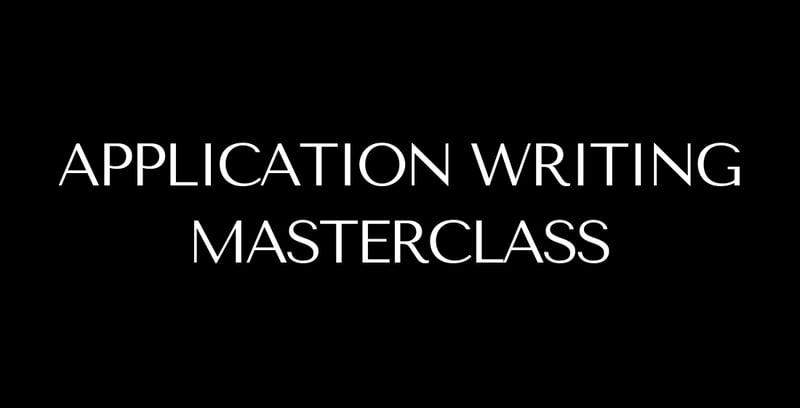 📩 Invite: Application Writing Masterclass