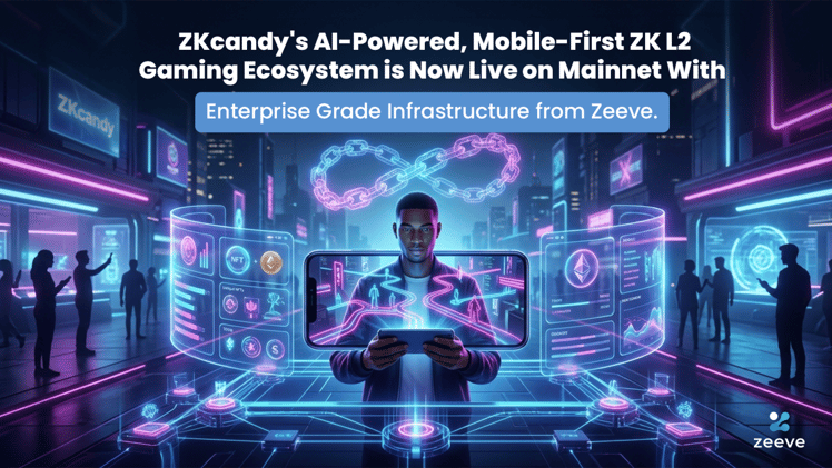 ZKcandy’s AI-Powered, Mobile-First ZK L2 Gaming Ecosystem is Now Live on Mainnet With Enterprise Grade Infrastructure from Zeeve