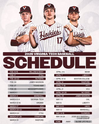 Inside HokieSports: 2026 Baseball Schedule