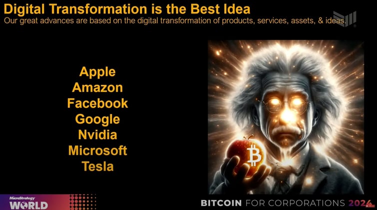 Digital ideas, products and services, then digital property and now digital money.