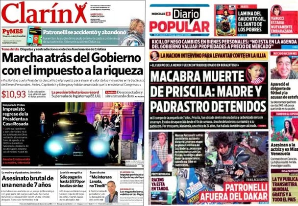 Impuestos, infanta Cristina, Patronelli, Priscila Lafuente, ausencia de CFK