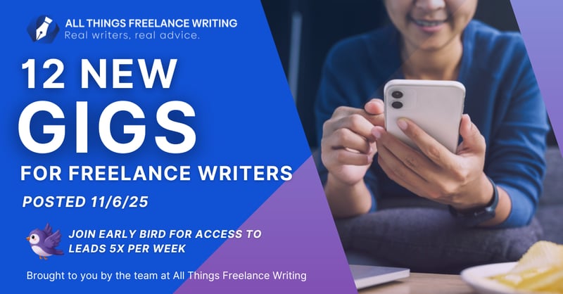 11/6 Freelance Writing Jobs