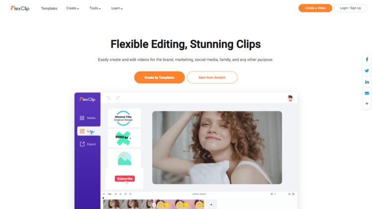 Craft your story with Flexclip Video Editing tool