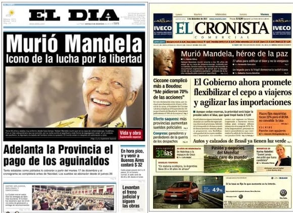 Mandela, conflictos en Córdoba, dólares para el turismo, Milani y el pago del medio aguinaldo