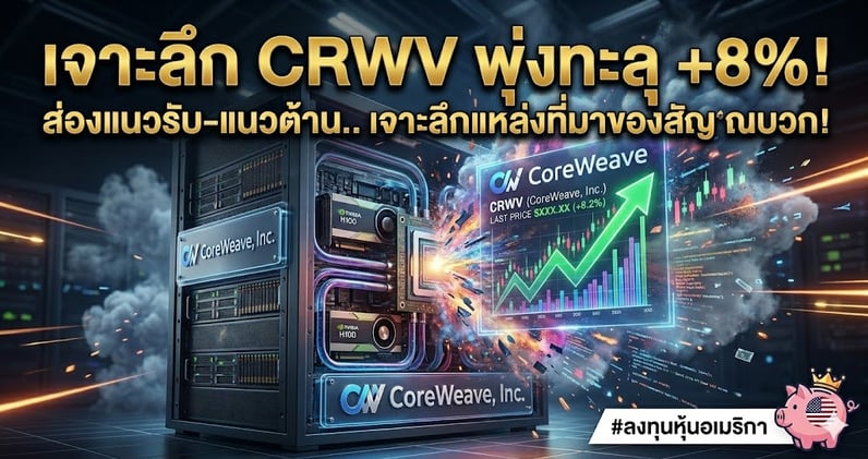 เจาะลึก CRWV พุ่งทะลุ +8%! สัญญาณบวกนี้มาจากไหน? (ส่องแนวรับ-แนวต้าน!)