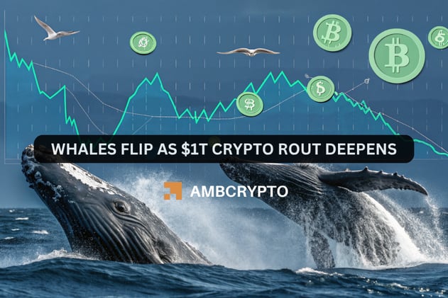 Whales flip as $1T crypto rout deepens