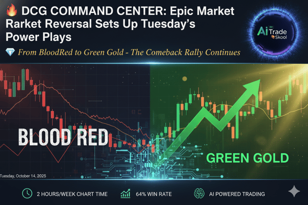 π₯ DCG COMMAND CENTER: Epic Market Reversal Sets Up Tuesday's Power Plays