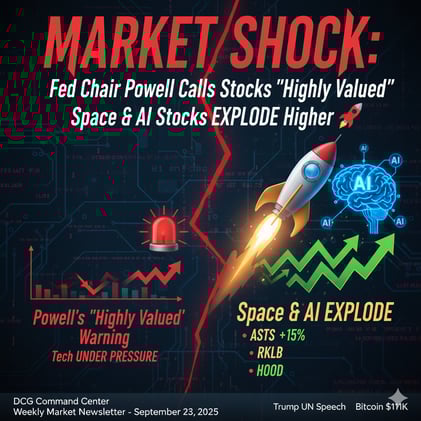 MARKET SHOCK: Fed Chair Powell Calls Stocks "Highly Valued" As Space & AI Stocks EXPLODE Higher