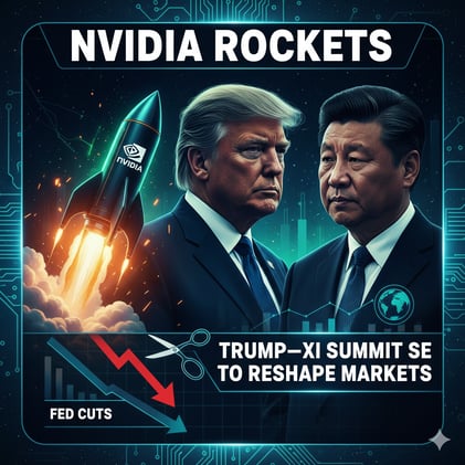 π NVIDIA Rockets, Fed Cuts Loom, Trump-Xi Summit Set to Reshape Markets