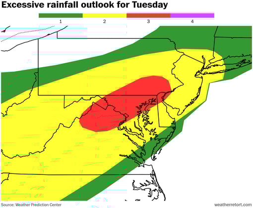 Flood risk in the Mid-Atlantic to open July