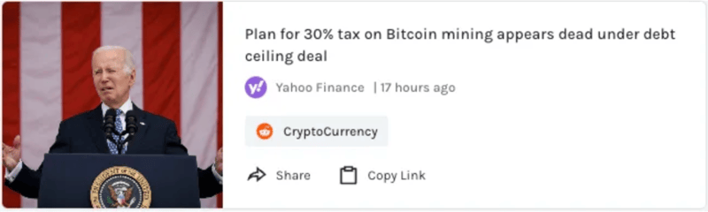 30% Mining Tax Dead in New Debt Ceiling Deal