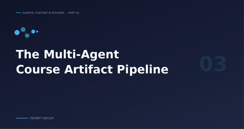 The Multi-Agent Course Artifact Pipeline