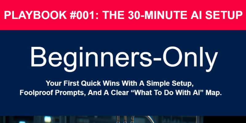 Playbook #001: The 30-Minute AI Setup