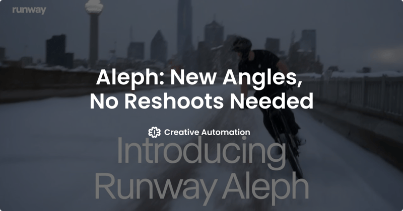 Aleph: New Angles, No Reshoots Needed
