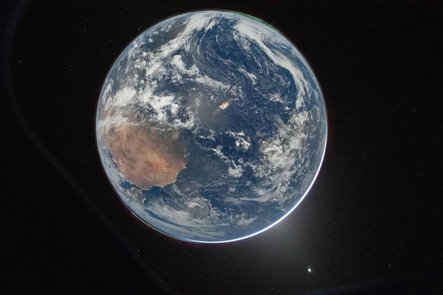 View from a height: The Earth from Artemis II