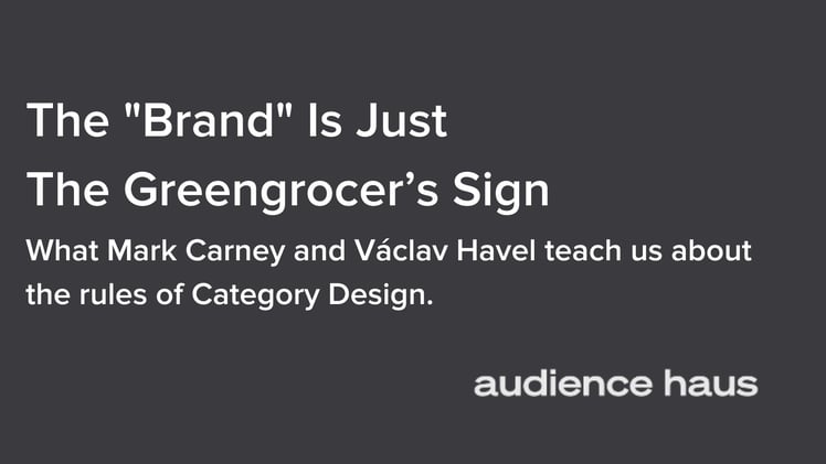 The "Brand" Is Just The Greengrocer’s Sign