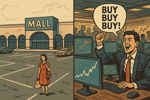 The U.S. Consumer Is Out of Cash. So Why Are Stocks Still Ripping?