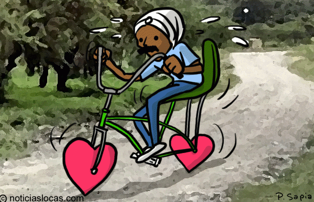 Recorrió Europa en bicicleta por amor