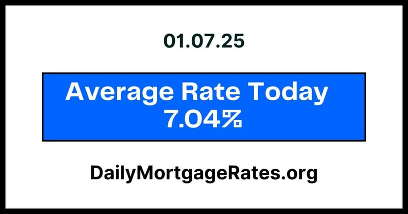 Daily Mortgage Rates For Tuesday, January 7th, 2025