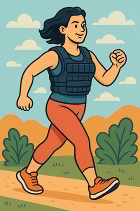 Walking with a vest  